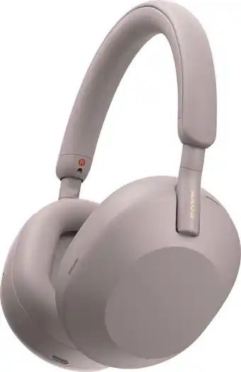 MediaMarkt SONY WH-1000XM5 - Draadloze koptelefoon met Noise Cancelling Smokey Pink Hoofdtelefoon Roze aanbieding