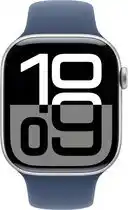 MediaMarkt APPLE Watch Series 10 GPS + Cellular 42mm Denim Sport Band M/L Smartwatch Silver aanbieding