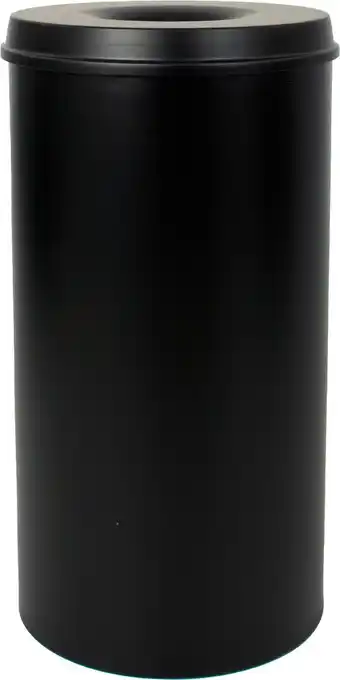 Bol.com V-part Vlamdovende prullenbak - 50L - zwart aanbieding