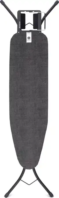 Bol.com Brabantia Strijkplank A met Strijkijzerhouder - 110 x 30 cm - Denim Black aanbieding