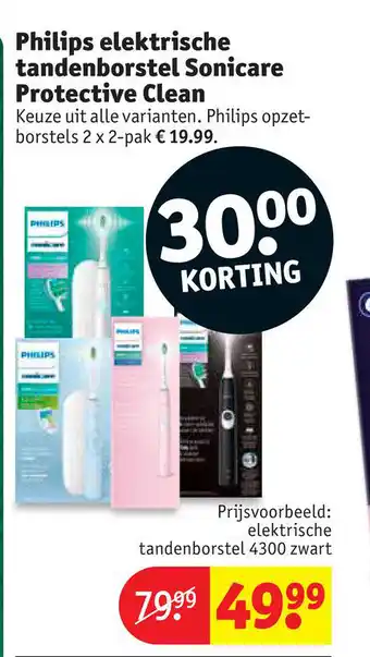 Kruidvat Philips elektrische tandenborstel Sonicare Protective Clean aanbieding