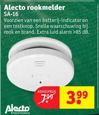 Kruidvat Alecto rookmelder SA-16 aanbieding