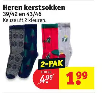 Kruidvat Heren kerstsokken 2-pak aanbieding