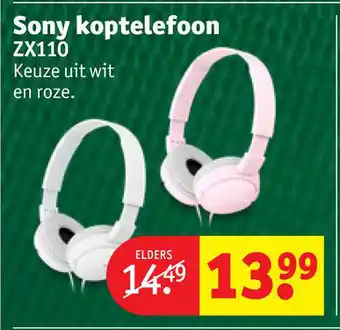 Kruidvat Sony koptelefoon ZX110 aanbieding