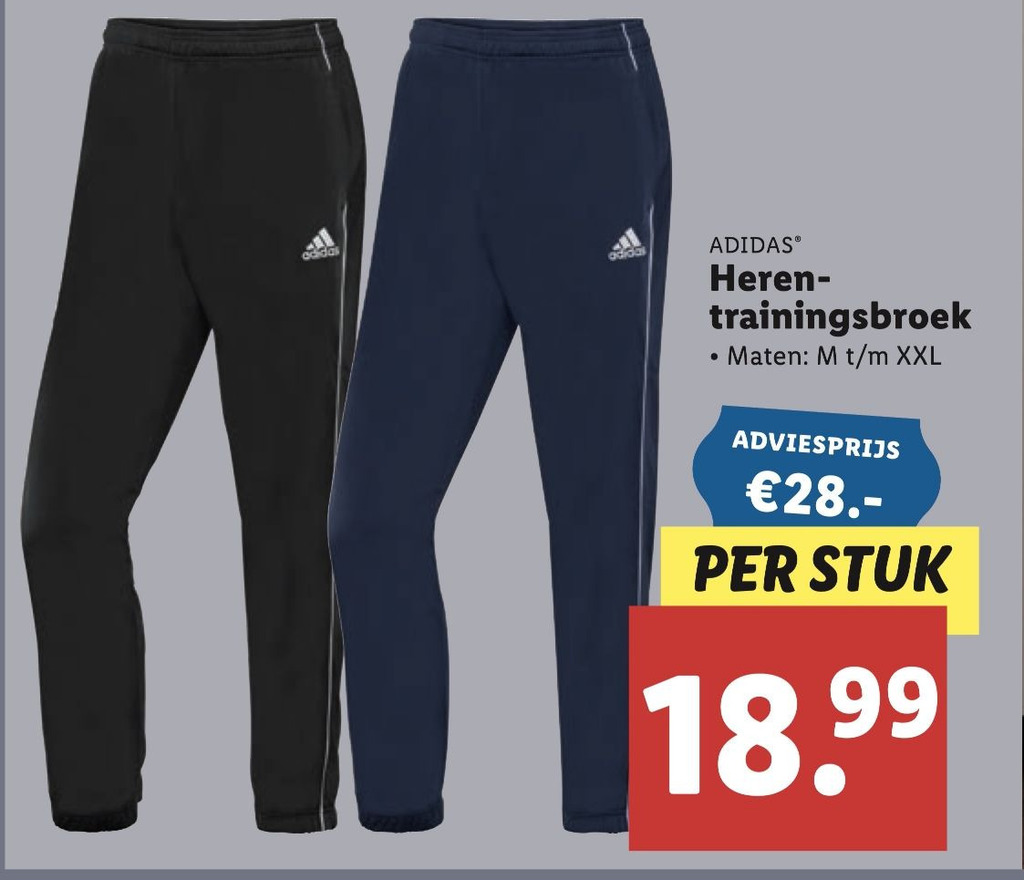 Lidl Adidas Herentrainingsbroek aanbieding