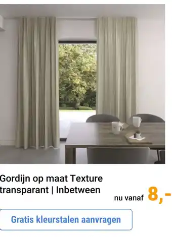 Raamdecoratie.com Gordijn op maat Texture transparant | Inbetween aanbieding