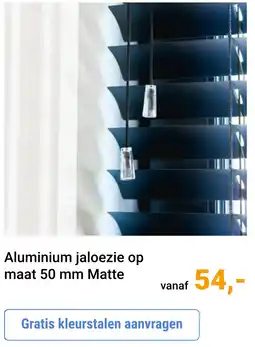 Raamdecoratie.com Aluminium jaloezie op maat 50 mm Matte aanbieding