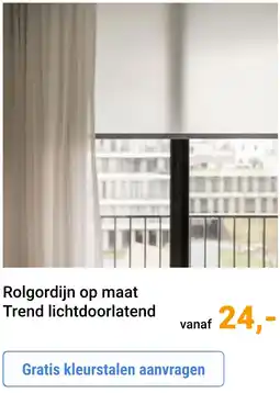 Raamdecoratie.com Rolgordijn op maat Trend lichtdoorlatend aanbieding