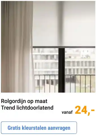Raamdecoratie.com Rolgordijn op maat Trend lichtdoorlatend aanbieding