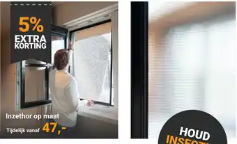 Raamdecoratie.com Inzethor op maat aanbieding