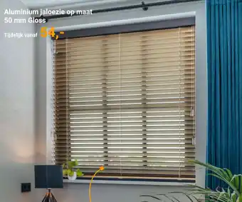 Raamdecoratie.com Aluminium jaloezie op maat 50 mm Gloss aanbieding