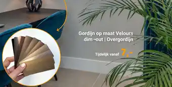 Raamdecoratie.com Gordijn op maat Velours dim-out | Overgordijn aanbieding