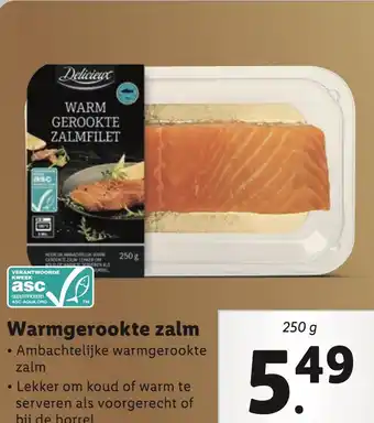 Lidl Warmgerookte zalm aanbieding