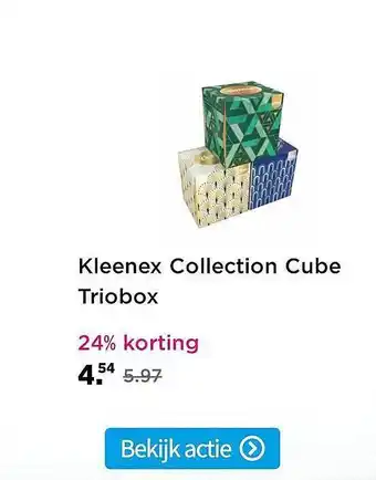 Plein.nl Kleenex collection cube triobox 24% Korting aanbieding