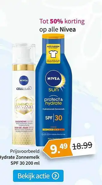 Plein.nl Op alle nivea tot 50% Korting 200 ml aanbieding