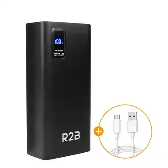 ANWB R2B Powerbank 30000 mAh LED Display Zwart aanbieding