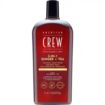 Douglas American Crew 3-in-1 Ginger + Tea Shampoo, Conditioner and Body Wash aanbieding