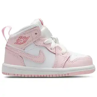 Foot Locker Jordan Aj1 Mid Unisex Schoenen - Roze - Maat: 22 - Leer - Foot Locker aanbieding