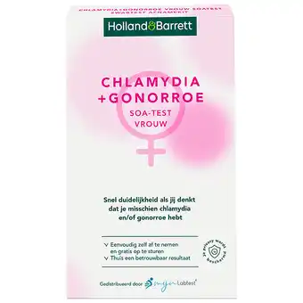 Holland & Barrett Holland & Barrett Chlamydia + Gonorroe Soa-Test Vrouw Swabtest Afnamekit - 1 stuk aanbieding
