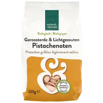 Holland & Barrett Holland & Barrett Biologische Geroosterde & Gezouten Pistachenoten - 125g aanbieding