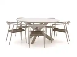 Kees Smit Manifesto Cavone/Lodola ø 150cm dining tuinset 6-delig stapelbaar aanbieding