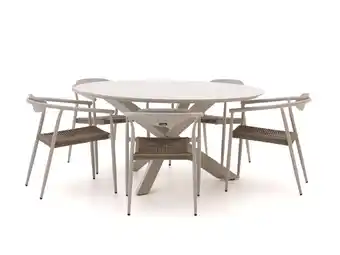 Kees Smit Manifesto Cavone/Lodola ø 150cm dining tuinset 6-delig stapelbaar aanbieding