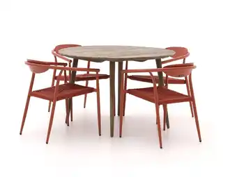 Kees Smit Manifesto Cavone/ROUGH-K ø 115cm dining tuinset 5-delig stapelbaar aanbieding