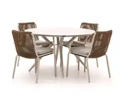Kees Smit Bellagio Caronia/Sora ø 127cm dining tuinset 5-delig stapelbaar aanbieding