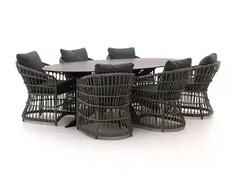 Kees Smit Intenso Cameri/Furato ellips 240cm dining tuinset 7-delig aanbieding