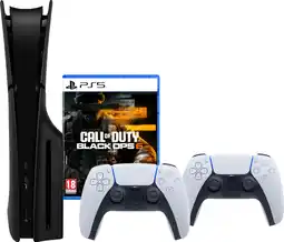 Coolblue PlayStation 5 Slim Disc Edition + Black Ops 6 + Covers Zwart + Extra Controller Wit aanbieding