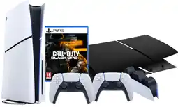 Coolblue PS5 Slim Disc Edition + Black Ops 6 + Covers Zwart + Extra Controller Wit + Oplaadstation aanbieding