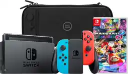 Coolblue Nintendo Switch Rood/Blauw + Mario Kart 8 Deluxe + BlueBuilt Beschermhoes aanbieding