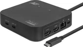 Coolblue ACT Usb C Dual 4K Monitor DisplayLink Docking Station aanbieding