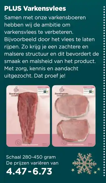 PLUS PLUS Varkensvlees aanbieding