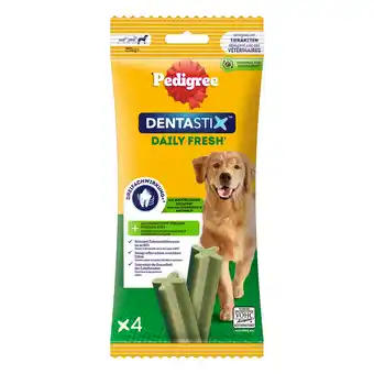 Zooplus 4 stuks voor Grote Honden Fresh Dagelijks Fris Pedigree Dentastix Hondensnacks aanbieding