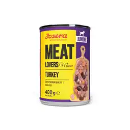 Zooplus 6x400g Josera Meat Lovers Junior Menu Kalkoen natvoer voor honden aanbieding