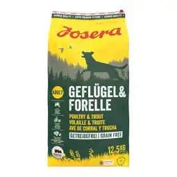 Zooplus 12,5kg Josera Gevogelte & Forel droogvoer voor honden aanbieding