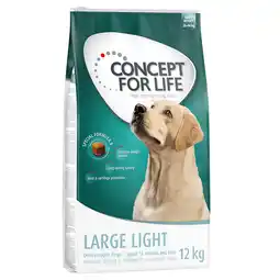 Zooplus Dubbelpak Concept for Life: 2 x Grootverpakking Hondenvoer Large Light (2 x 12 kg) aanbieding