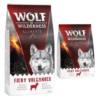 Zooplus 14kg Fiery Volcanoes met Lam Wolf of Wilderness Hondenvoer aanbieding