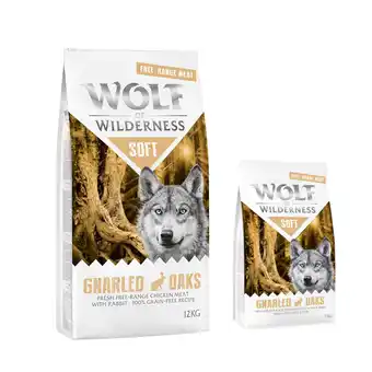 Zooplus 14kg Gnarled Oaks Scharrelkip & Konijn Soft Wolf of Wilderness Hondenvoer aanbieding