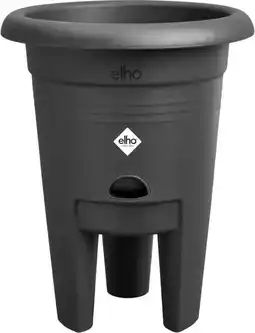 Intratuin Elho aardbeienpot op poten Green Basics zwart D 33 H 42 cm aanbieding