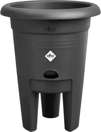 Intratuin Elho aardbeienpot op poten Green Basics zwart D 33 H 42 cm aanbieding