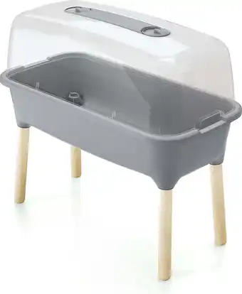 Intratuin Intratuin kweekbak op poten grijs 77 x 38 x 79,5 cm aanbieding