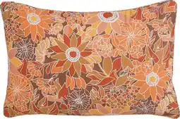 Intratuin Mica Decorations sierkussen Fleur oranje 60 x 40 x 10 cm aanbieding