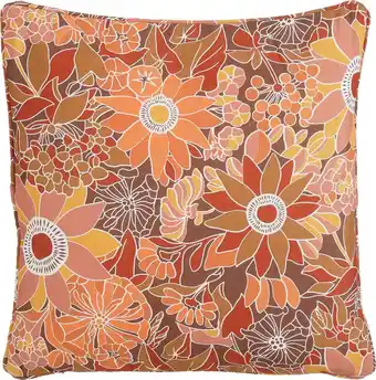 Intratuin Mica Decorations sierkussen Fleur oranje 45 x 45 x 10 cm aanbieding