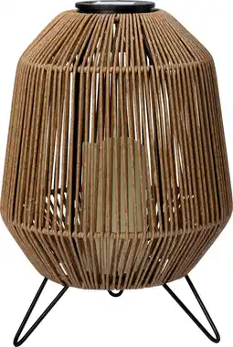 Intratuin Intratuin solar staande buitenlamp Burgos bruin D 26 H 37 cm aanbieding