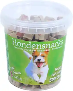 Intratuin Boony hondensnoepjes botjes zalm 500 g aanbieding