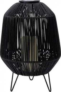 Intratuin Intratuin solar staande buitenlamp Burgos zwart D 26 H 37 cm aanbieding