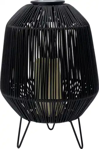 Intratuin Intratuin solar staande buitenlamp Burgos zwart D 26 H 37 cm aanbieding