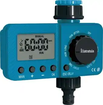 Intratuin Intratuin watertimer digitaal blauw 13 x 6,8 x 14,3 cm aanbieding